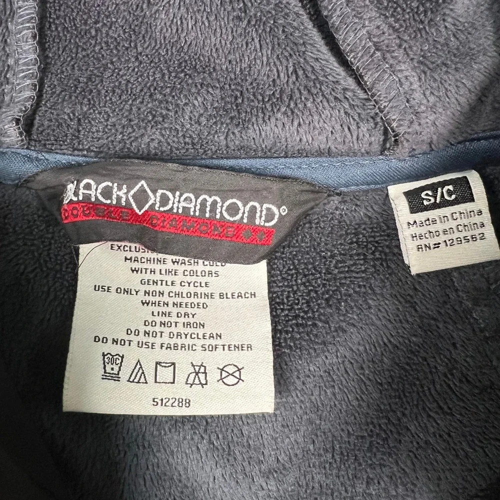 Black Diamond Softshell Jacket‎ Womens Small Black Hooded Fleece Lined Full Zip - Picture 4 of 15